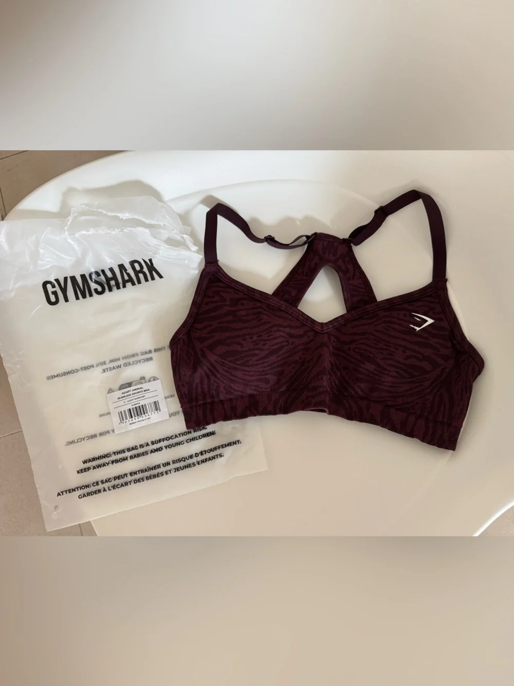 Gymshark Women's  Zebra Seamless Sports Bra